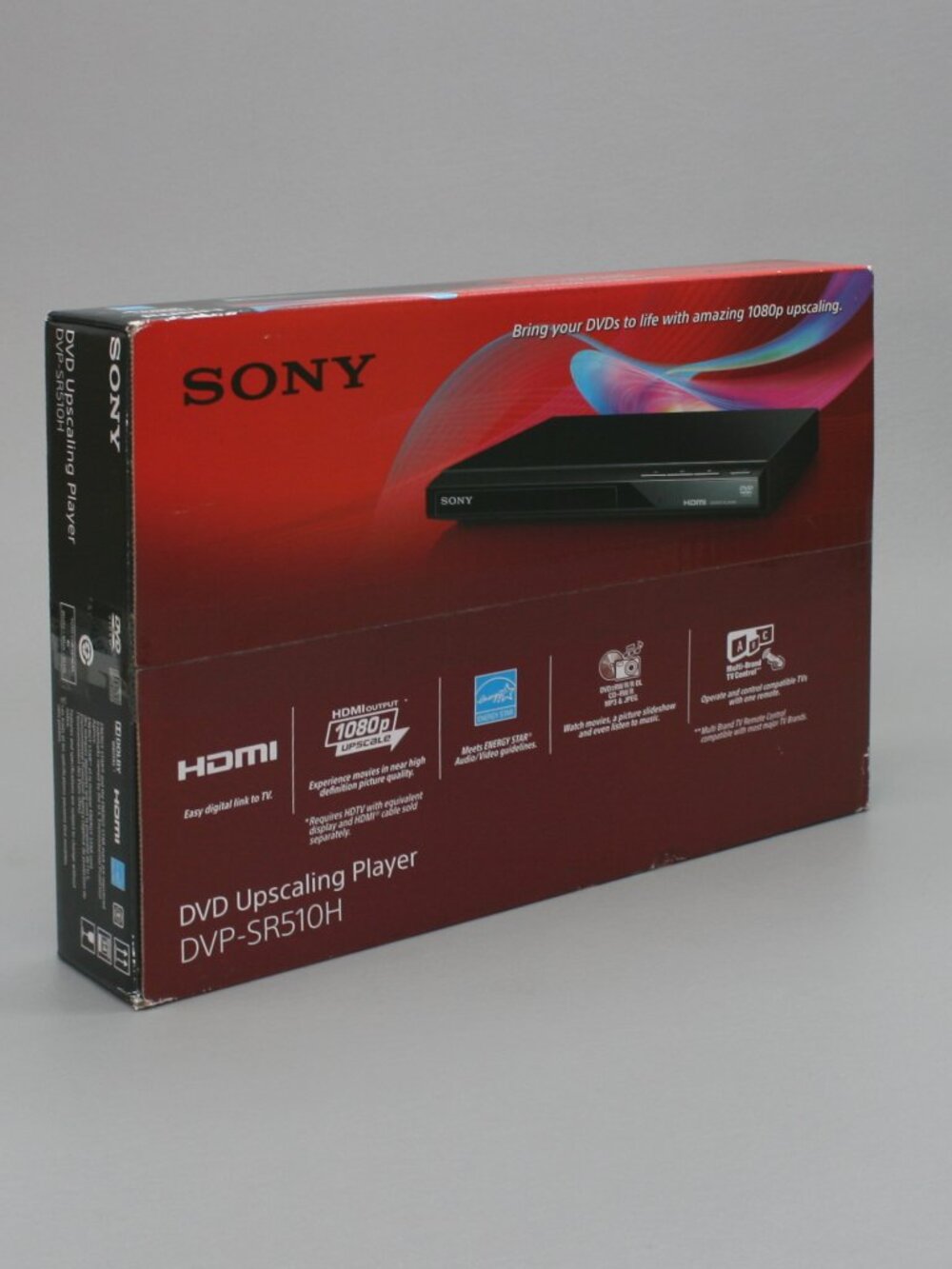 NEW Sony DVD Player 1080p HD Upconversion/Upscaling HDMI Remote Dolby DVP-SR210P
